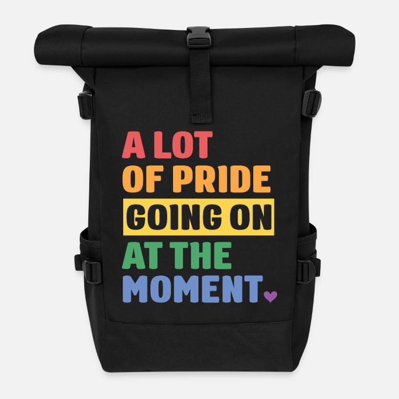 LGBTQ Pride Month - Viel Pride - Rolltop Rucksack - Schwarz