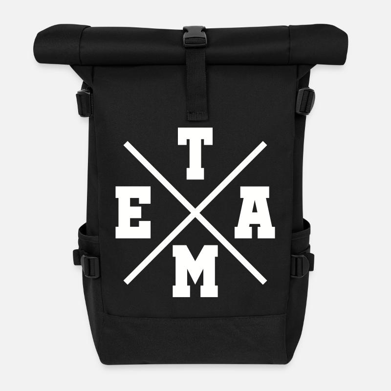 Team - Rolltop Rucksack - Schwarz
