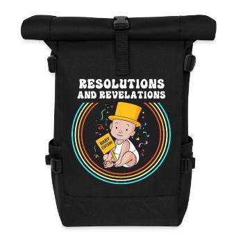 Gender Reveal New Year - Roll Top Backpack - black - Front