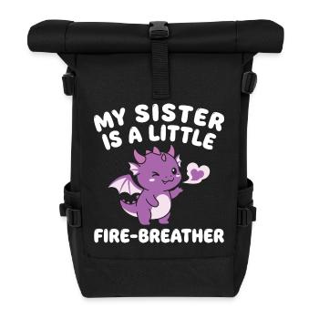 Frère Dragon Mignon, Frère ou Sœur - Sac à dos roll top - noir - Devant