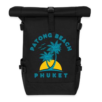 Patong Beach Phuket Palm Sunset - Roll Top Backpack - black - Front