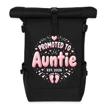 Tante 2026 Tante 2026 Befördert zu Tante 2026 - Rolltop Rucksack - Schwarz - Vorne
