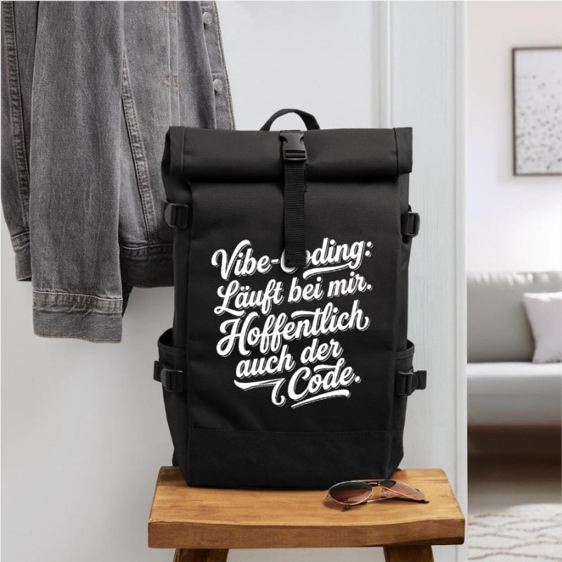 Vibe Coding läuft bei mir hoffentlich Code Rolltop Rucksack