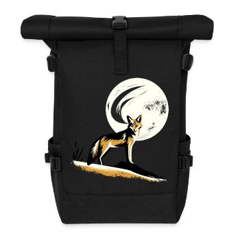 Chacal au clair de lune - Sac à dos roll top - noir - Devant