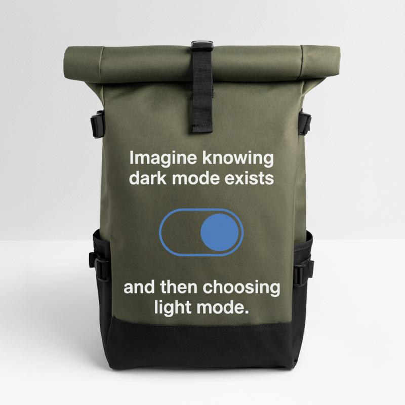 Le mode sombre existe Programmeur IT Nerd Coder Office Sac à dos roll top