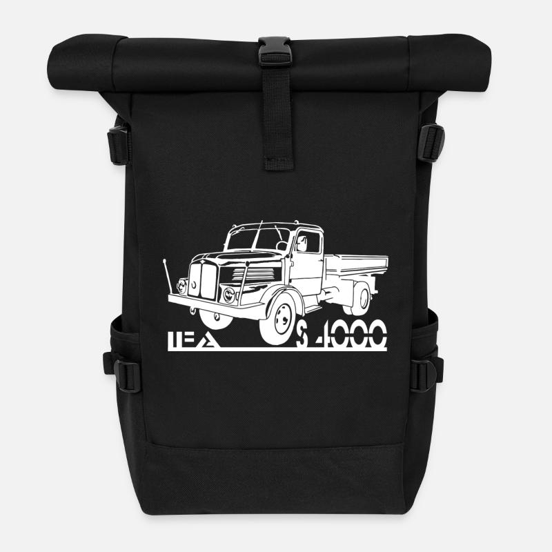 DDR LKW IFA S4000 - Rolltop Rucksack - Schwarz