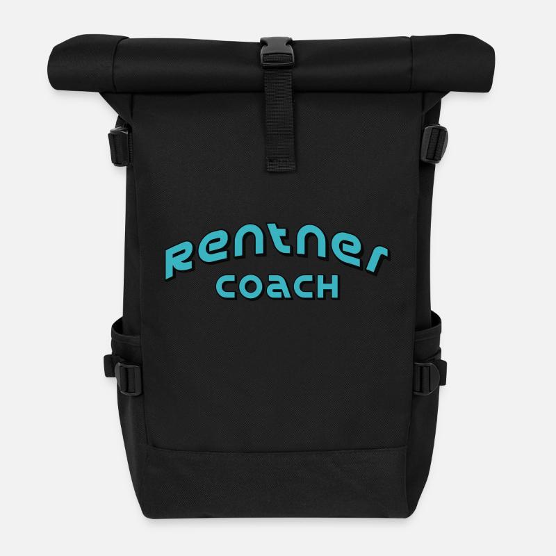 rentnercoach - Rolltop Rucksack - Schwarz