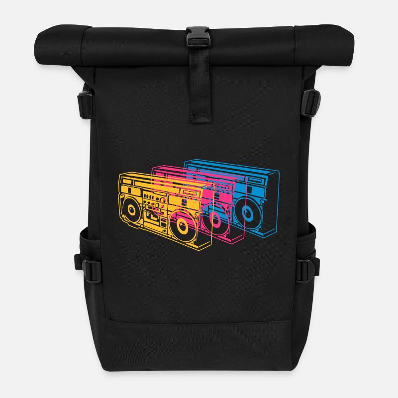 Radio - Rolltop Rucksack - Schwarz
