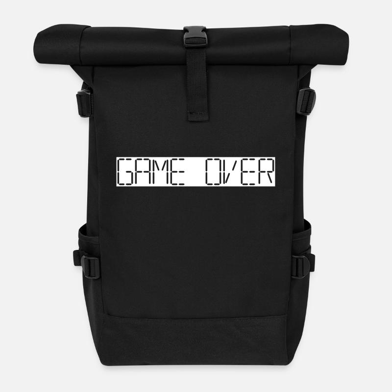 game over - Rolltop Rucksack - Schwarz