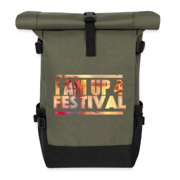 Je suis pour fête - Sac à dos roll top - olive/noir - Devant
