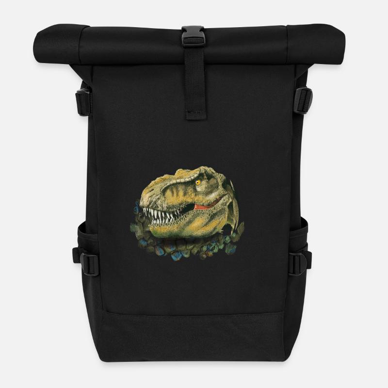 Dinosaur - Sac à dos roll top - noir