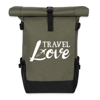 Voyage Amour - Voyager amour de vacances vol Avion - Sac à dos roll top - olive/noir - Devant