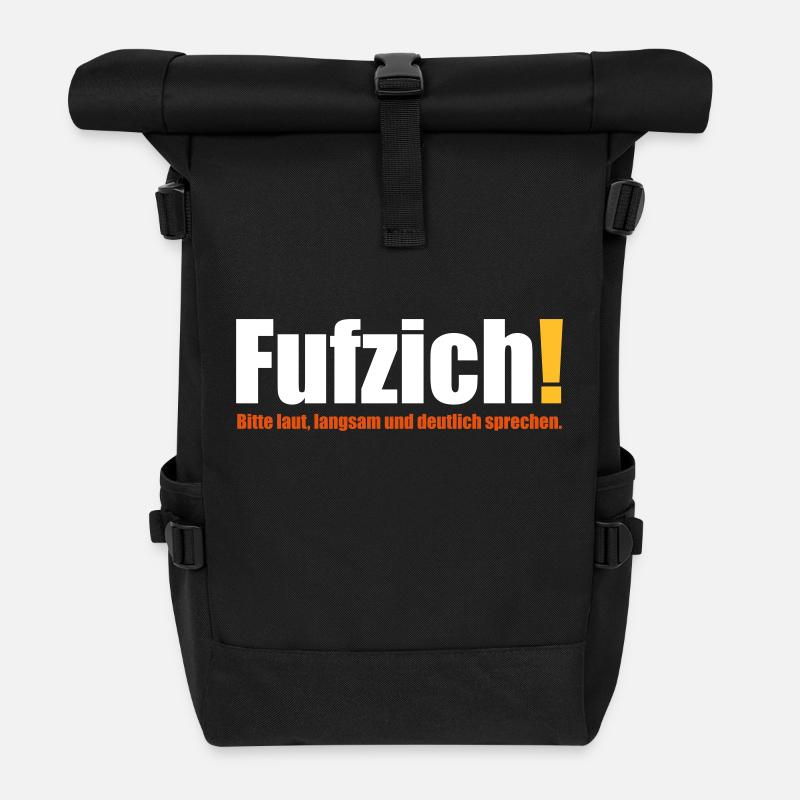fufzisch 50 Jahre Geburtstag deutlich sprechen - Rolltop Rucksack - Schwarz