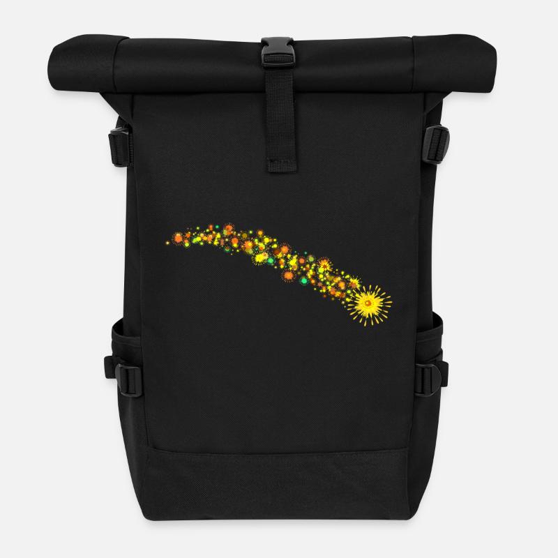 Sternschnuppe extrem - Rolltop Rucksack - Schwarz
