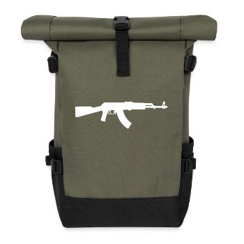 gun - Roll Top Backpack - olive/black - Front