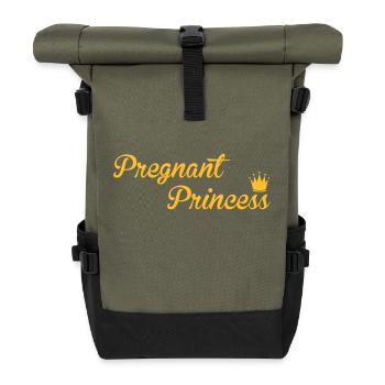 Pregnant Princess - Rolltop Rucksack - Olive/Schwarz - Vorne