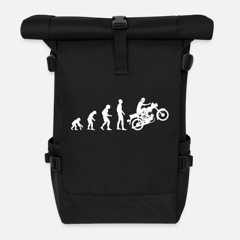 Ostmoped Simme S51 Evolution DDR - Rolltop Rucksack - Schwarz