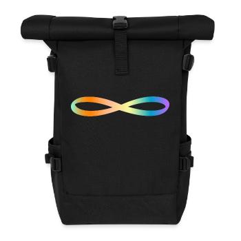 Unendlichkeit- Zeichen - Rolltop Rucksack - Schwarz - Vorne