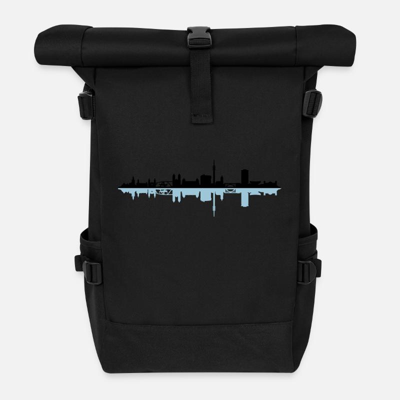 Skyline - Wuppertal - Rolltop Rucksack - Schwarz