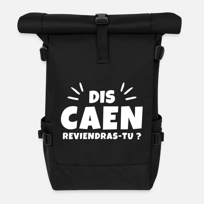 Normandie, CAEN - Sac à dos roll top - noir