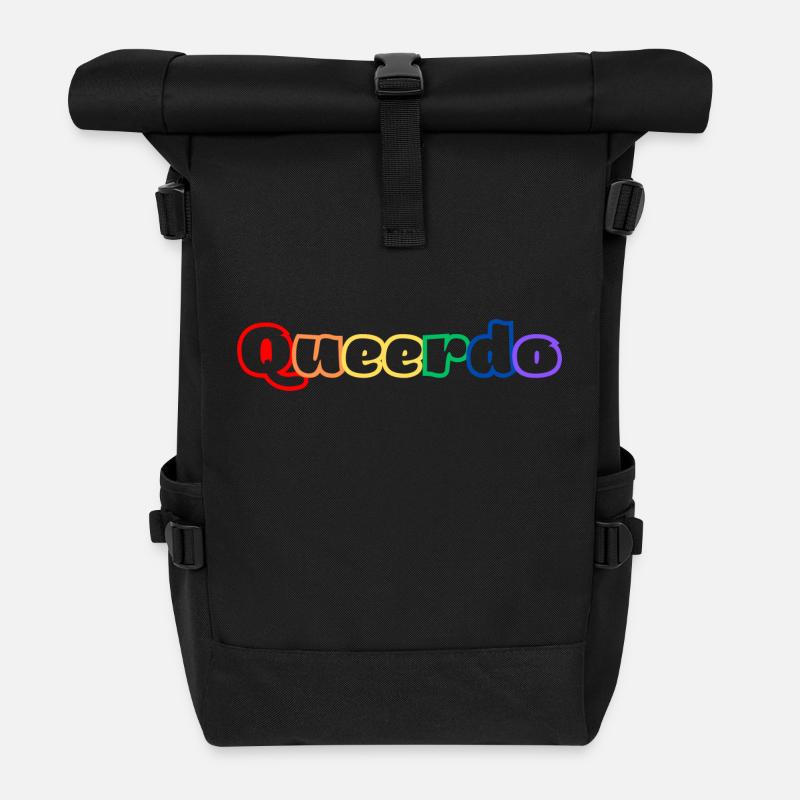 Queerdo - Sac à dos roll top - noir