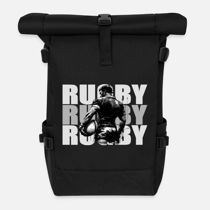 Rugby - Rolltop Rucksack - Schwarz