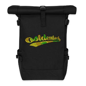 East German Camo Logo - Roll Top Backpack - black - Front
