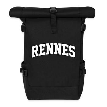 Rennes logo: Collegiate design in Breton style - Roll Top Backpack - black - Front
