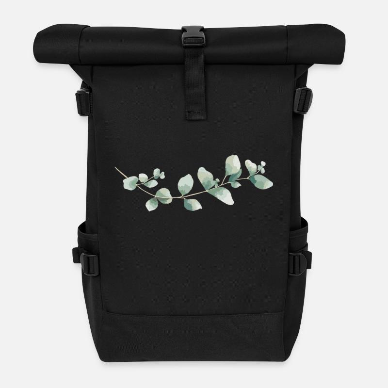 Eukalyptus - Rolltop Rucksack - Schwarz