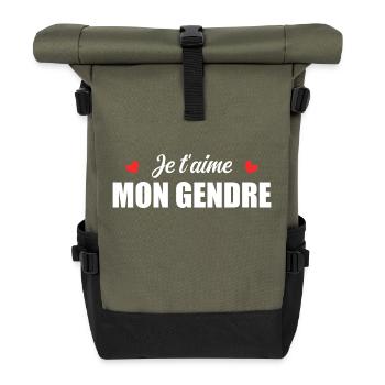 I love you my son-in-law - Roll Top Backpack - olive/black - Front