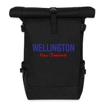 Wellington - Nouvelle-Zélande - Aotearoa - Kiwi - Maori - Sac à dos roll top - noir - Devant
