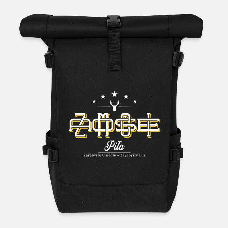 Piła Zamoście. The best district in Piła - Roll Top Backpack - black