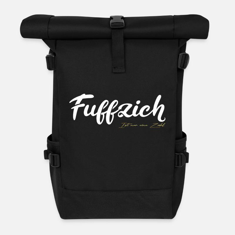 Fuffzich Ist Nur eine Zahl - Rolltop Rucksack - Schwarz