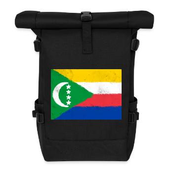 Drapeau des Comores - Sac à dos roll top - noir - Devant