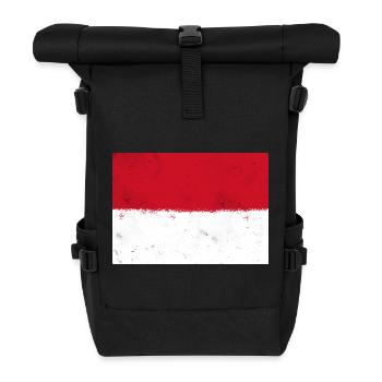 Drapeau de Monaco - Sac à dos roll top - noir - Devant