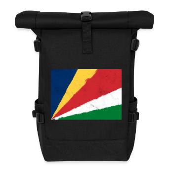 Drapeau des Seychelles - Sac à dos roll top - noir - Devant