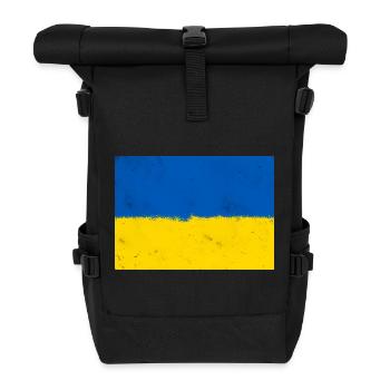 Drapeau de l’Ukraine - Sac à dos roll top - noir - Devant