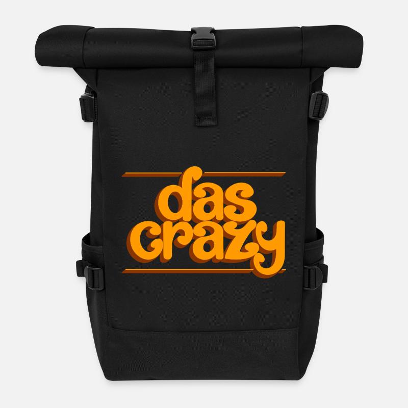 Das crazy - Rolltop Rucksack - Schwarz