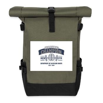 Overthinking Champion Fitnesswitz - Rolltop Rucksack - Olive/Schwarz - Vorne