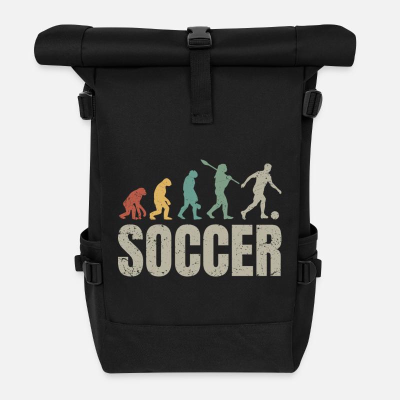 Évolution du football | Évolution du football - Sac à dos roll top - noir
