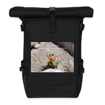 Power through faith Flower of Strength - Roll Top Backpack - black - Front