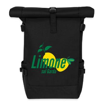 Chemise stylée à motif citron « Limone sul Garda » - Sac à dos roll top - noir - Devant