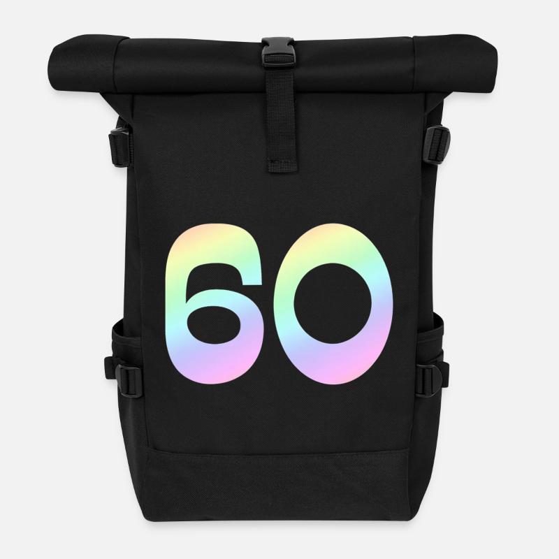 60, Dégradé, Pastel - Sac à dos roll top - noir