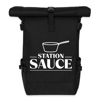 Saucier Sauce Station Brigade Chef Culinary Statio - Roll Top Backpack - black - Front