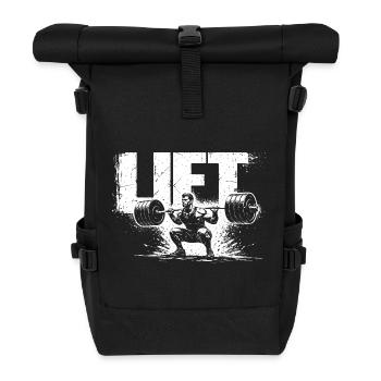 Lift Shirt Gym Workout Weightlifting Gift - Rolltop Rucksack - Schwarz - Vorne