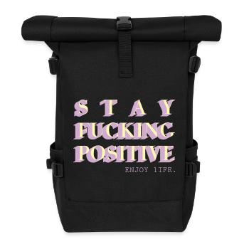 Reste positif, déclaration de faute de frappe - Sac à dos roll top - noir - Devant