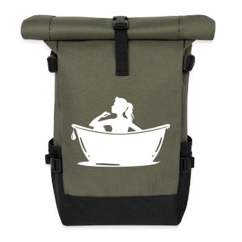 Bathtub Care - Roll Top Backpack - olive/black - Front