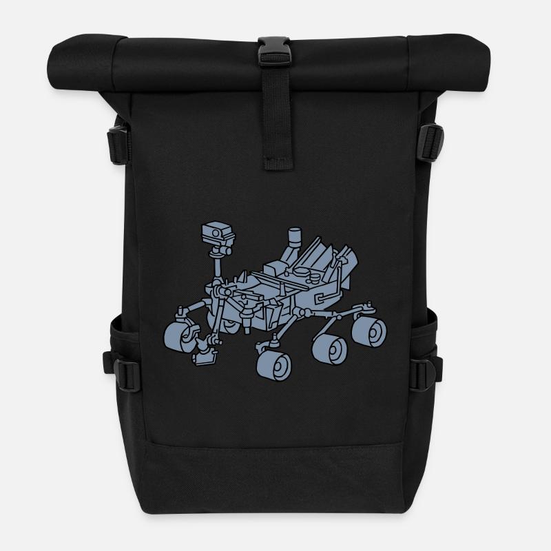 Curiosity Marsrover 2 - Rolltop Rucksack - Schwarz