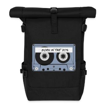 né dans les années 80 - Sac à dos roll top - noir - Devant