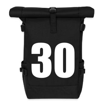 30 - Roll Top Backpack - black - Front